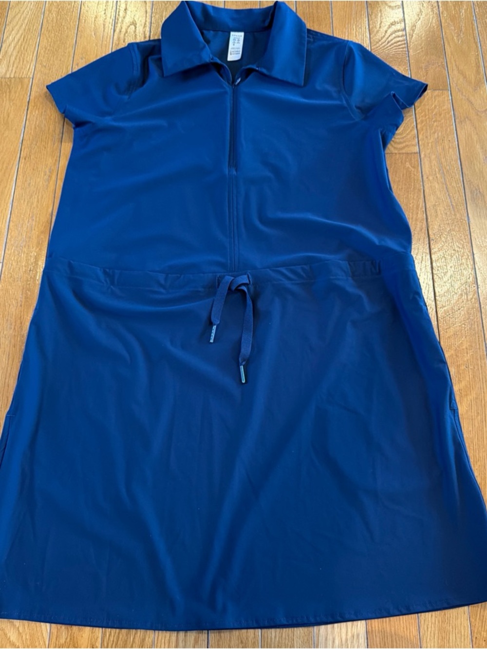 SPANX Navy Blue Midi Polo Dress